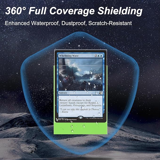 400 Pack Card Sleeves, 200 Matte Green Trading Card Sleeve and 200 Perfect Fit Sleeves Ideal for Double-Sleeving, Compatible with MTG, TCG