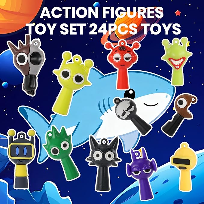 JDF® Sprunky Mystery Animal Action Figures Set – 24PCS Colorful Collectible Toys for Kids & Adults, Fun Mystery Box Gift for Party Favors, Classroom Rewards, Desk Decor