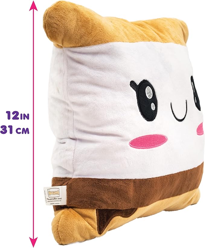 Scentco Smillows - Patented Gourmet Scented Stuffed Plush Pillows (S'Mores Marshmallow) - Accent, Throw, Decorative Pillows - Kids Room Decor, Gift for Kids