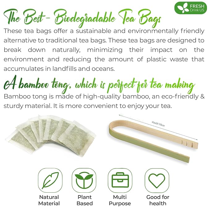 Premium 75 Parsley Leaf Tea Bags, 100% Natural & Pure from Parsley Leaves. Loose Leaf Parsley Herbal Tea. Parsley Leaf Tea. Made with Natural Material Tea Bags. No Sugar, No Caffeine, No Gluten, Vegan.