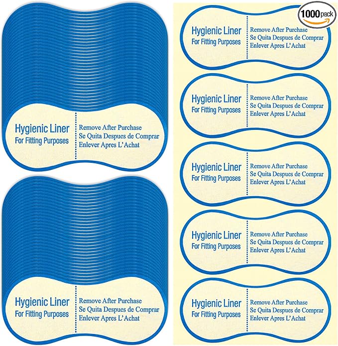 Dunzoom 1000 Pcs Adhesive Protective Hygiene Try on Sticker Hygiene Strip Bulk for Swimwear Underwear Panty Liners Bikini