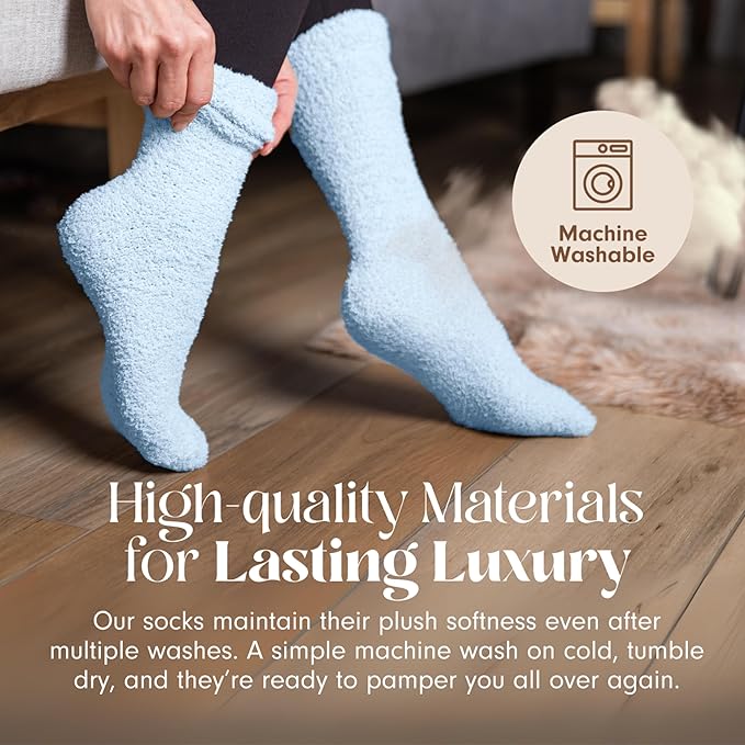 Unboxme Gifts Warm & Cozy Ultra-Luxe Cloud Sock for Women & Men - Super Soft Luxurious Fabric Sleep Socks