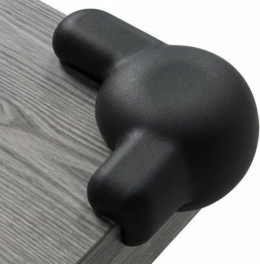 Silicone Corner Protectors for Baby Proofing – Soft Adhesive Corner Guards for Tables & Furniture, Child Safety Edge & Corner Bumpers. Protects Toddlers from Sharp Edges (12 Pack/Black)