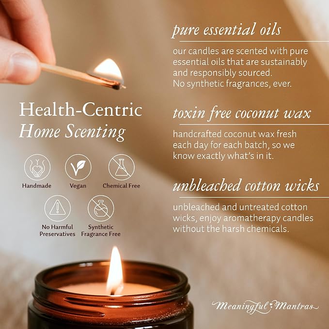 Holiday Mint & Vanilla Candy Cane 8oz Aromatherapy Candle You are Joy | Real Essential Oils | Coconut Wax