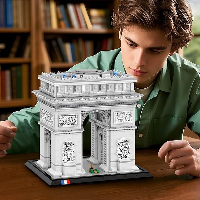 Architecture Arc de Triomphe Building Set, Paris City Landmark Building Model Kit 66024, Famous Historical Building Collection & Display, Gift for 14+ Adults, Travel and Art Lovers (3395 PCS)