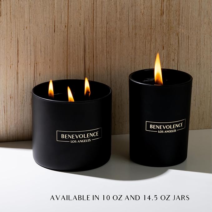 Benevolence LA Premium Black Berries Large 3-Wick Scented Candle – 45-Hour Burn – Luxury Natural Soy Candle for Home – Aromatherapy & Room Decor – 14.5oz