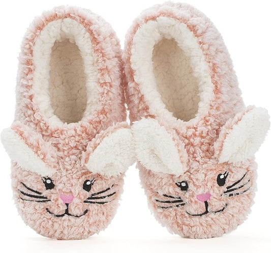 Cute Animal House Slippers, Warm Fuzzy Slipper Socks with Grippers Non Slip, Cozy Funny Gifts