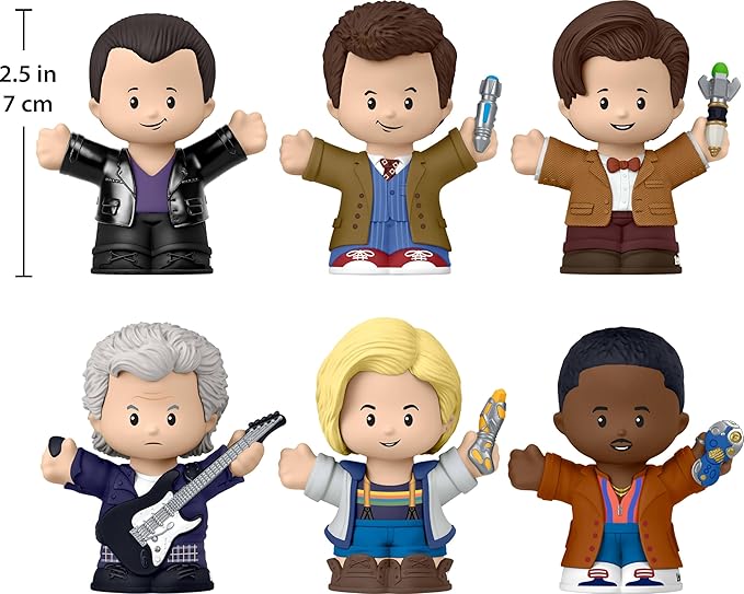 LITTLE PEOPLE COLLECTOR Doctor Who TV Series Special Edition Set for Adults & Fans, 6 Characters in a Display Package