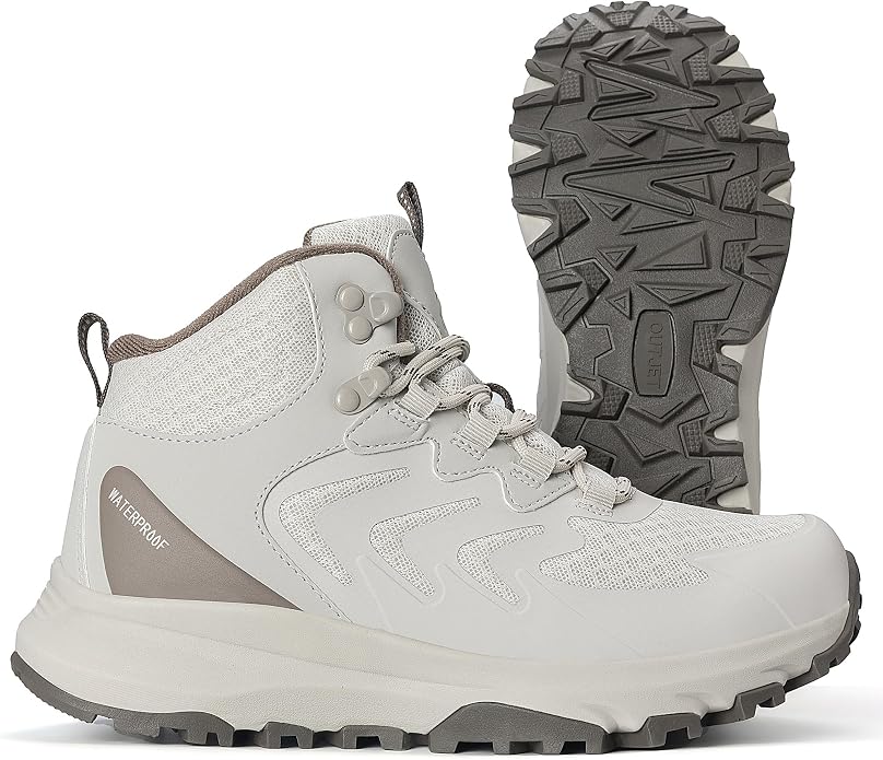 Women's Waterproof Hiking Boots Lightweight Comfortable Non-Slip Outdoor Walking Trekking Trails Boot