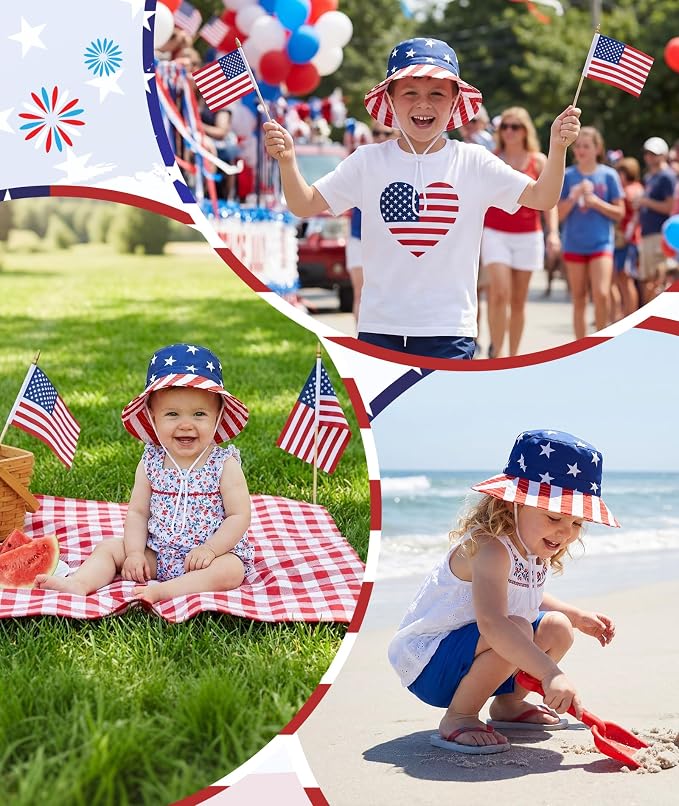 Baby Sun Hat UPF 50+ Sun Protective Toddler Bucket Hat Summer Kids Beach Hats Wide Brim Outdoor Play Hat for Boys Girls