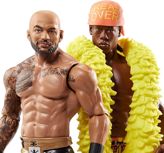 WWE MATTEL Ricochet vs Velveteen Dream Battle Pack Series #65 with Two 6-inch Articulated Action Figures & Ring Gear