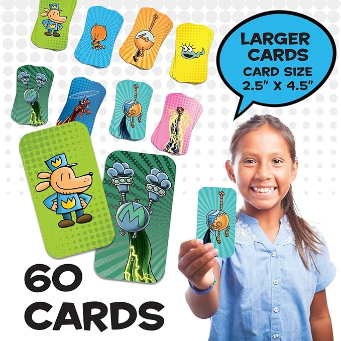 University Games, Dog Man Supa Buddies Card Game, Based on The Dog Man Books Series, for 2 to 4 Players Ages 5 and Up