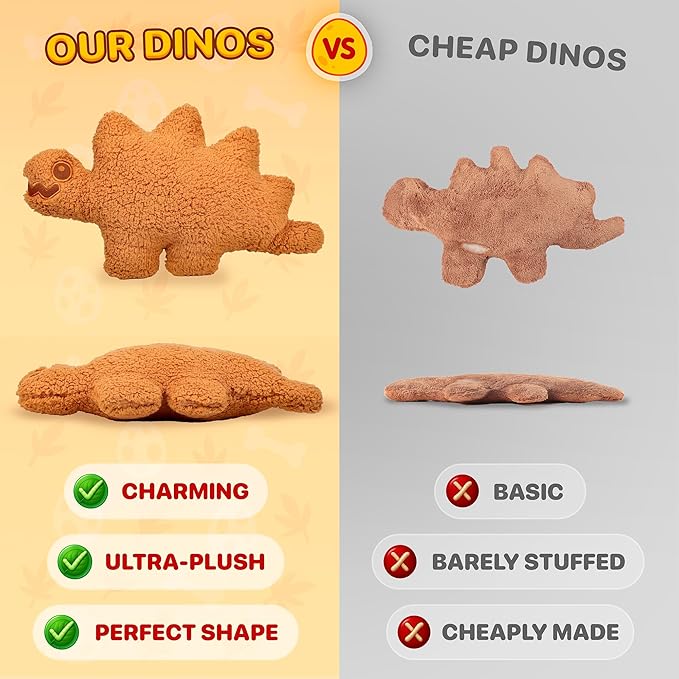 Large Dino Nugget Pillow, Premium Chicken Nugget Dinosaur Stuffed Animal Plush – Ultra Soft 18 inch Fun Dinosaur Toys Throw Pillows for Kids, Boys & Girls (Stego Sammy)