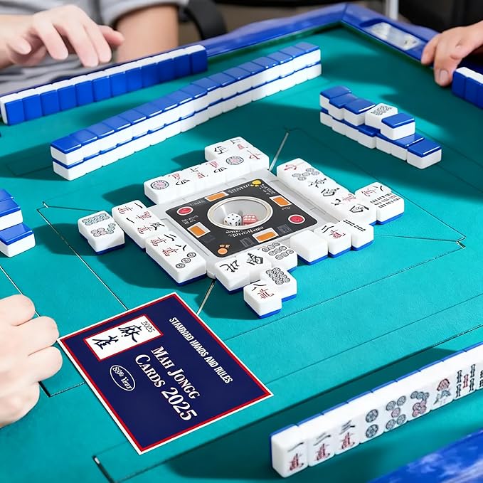 4Pcs mah-Jong Cards 2025 Guide Rules American Official Revision | Mahjong mat 2025 Mahjong Card - Large Print