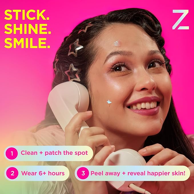 ZitSticka DreamHolo Pimple Patches for Face and Body - Trendy & Stylish Hydrocolloid Acne Patches for Zits & Blemishes - Fast-Acting & Effective - 36 Count