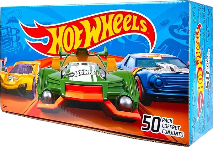 Hot Wheels Toy Cars & Trucks, 50-Pack of 1:64 Scale Vehicles, Individually Packaged (Styles May Vary) (Amazon Exclusive)