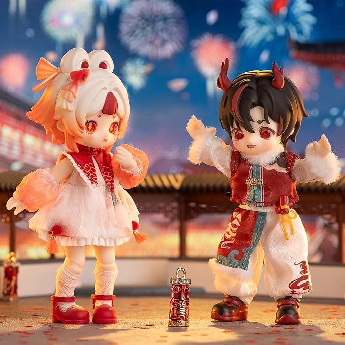 CALEMBOU BJD Blind Box, 1/12 Cute NAGI The Untrammeled Traveler Series BJD Doll, 5.5 Inches Collectable Action Figure for Birthday Gifts (Nagi-XYY-1box)