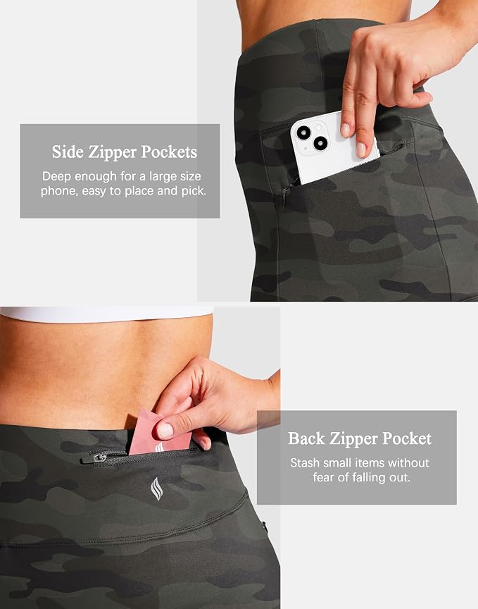 19" Ruffled Golf Skirts for Women | 3 Zipper Pockets, Knee Length, High Waisted, Long Skorts for Athletic, Casual, Tennis, Pickleball