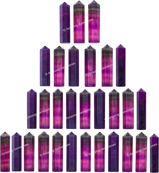 Amazing Gemstone Crystal Points Bulk Healing Crystals & Stones - Premium Single Terminated Healing Wand Point Bulk Crystals for Crafts, Crystal Grid, DIY Work