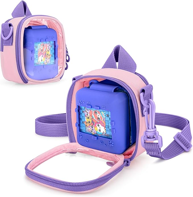 Carrying Case Compatible with Bitzee Interactive Toy Digital Pet, Portable Bag with Shoulder Strap for Virtual Electronic Pet Accessories,Pink (Bag only) Patented Design