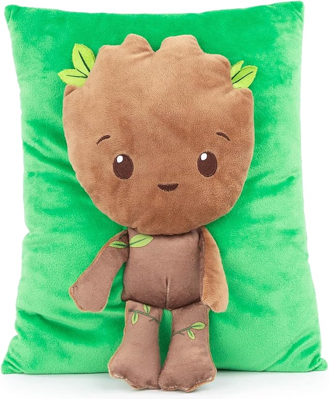 Jay Franco Marvel Guardians of The Galaxy Groot 3D Snuggle Pillow - Super Soft Plush Pillow, Measures 13 Inches