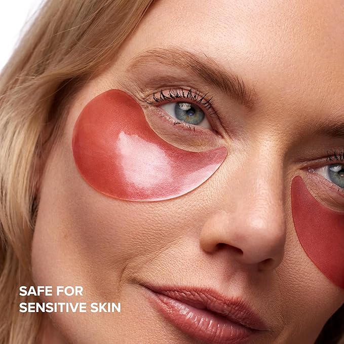 DRMTLGY Brightening Eye Masks – Biodegradable Hydrogel Under Eye Patches with Caffeine, Peptides, Hyaluronic Acid & Niacinamide – Depuff, Hydrate & Smooth Dark Circles – 60 Count