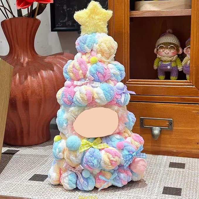 Designer Clothes for Dolls Accessories15cm /17cm Doll Clothing Set Replacement Pink Outfit 5Pcs Set (Colorful Christmas Tree Style)
