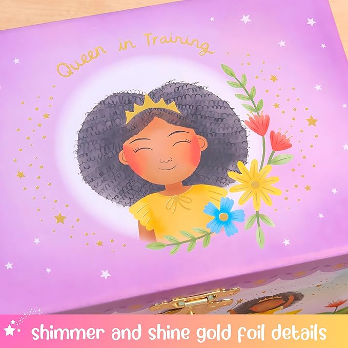 Giggle & Honey Ballerina Jewelry Box - Ballerina Gifts for Girls Age 4-6- Kids Jewelry Box with Spinning Ballerina - 6 x 4.7 x 3.5 in