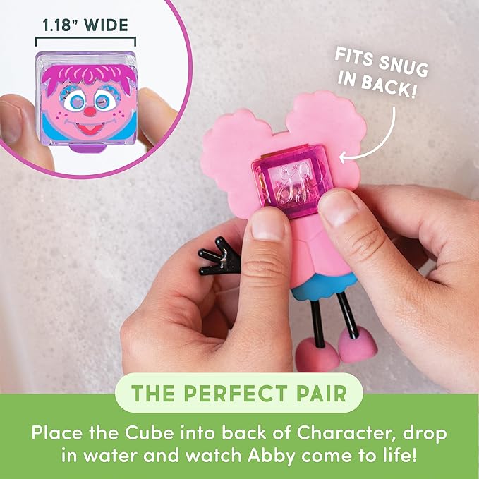 Glo Pals x Sesame Street Water-Activated Light-Up Cubes for Sensory Play (Abby Cadabby - Cubes with Character) - Valentine Day Gift