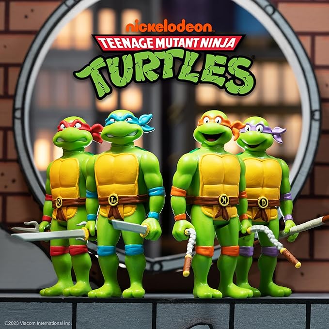 Super7 Teenage Mutant Ninja Turtles Donatello - 3.75" TMNT Action Figure with Accessories Classic Cartoon Collectibles and Retro Toys