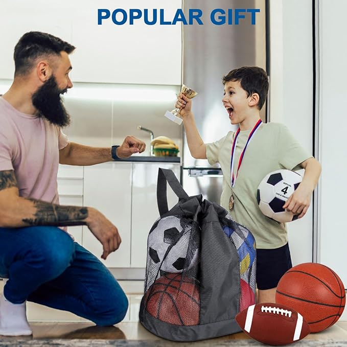 Deekin 12 Pcs Assorted Sport Ball Set Official Size Basketball, Football, Volleyball, Soccer, Baseball, Playground Ball with Bag and Pump Gift for Kid Youth Adult Back to School