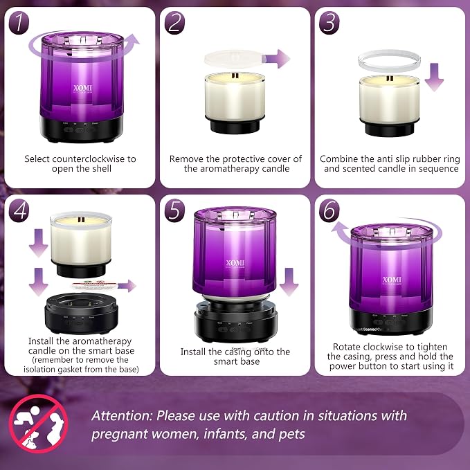 Smart Scented Candles with Remote, Natural Soy Wax with up to 35H Burn Time, Ideal for Creating a Welcoming Home Perfect for Gifting(3 Pack Gift Set)