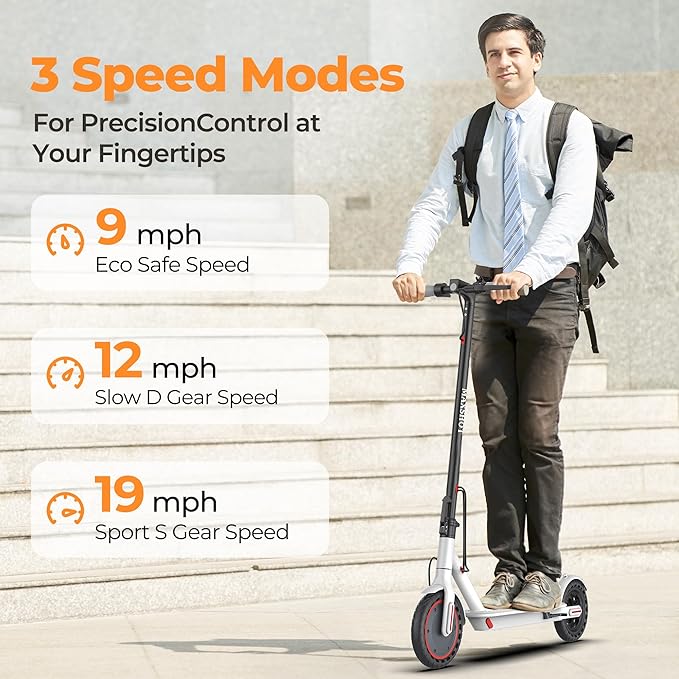MAXSHOT Electric Scooter for Adults, 8.5/10/14" Tires, 19/22Mph, 350W/500W Motor, 21-28 Miles Range, Folding E-Scooter with Dual Suspension,APP(V1/SPRO/MAX/PRO/X1/X1PRO/PR)
