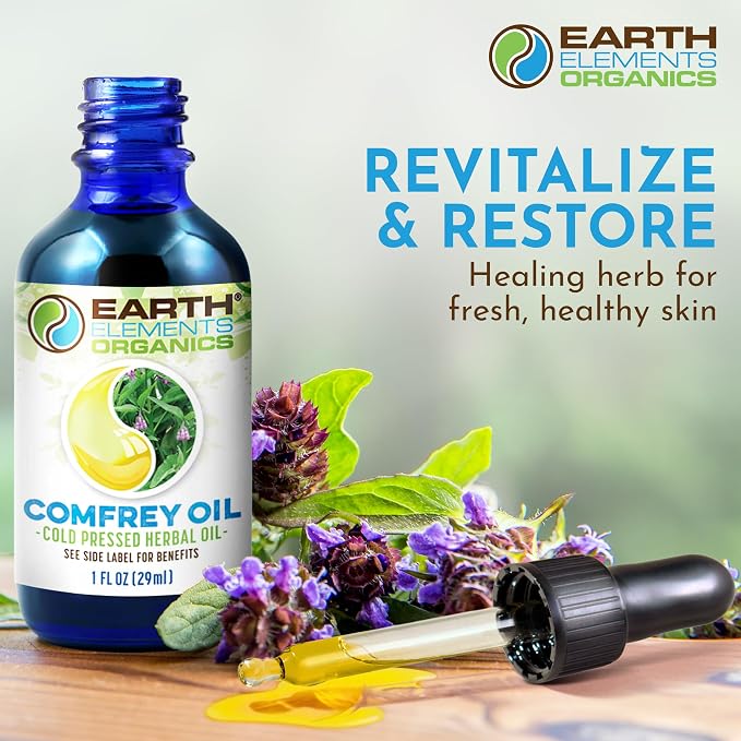 Comfrey Body Oil Raw, Infused, Organic, Unscented