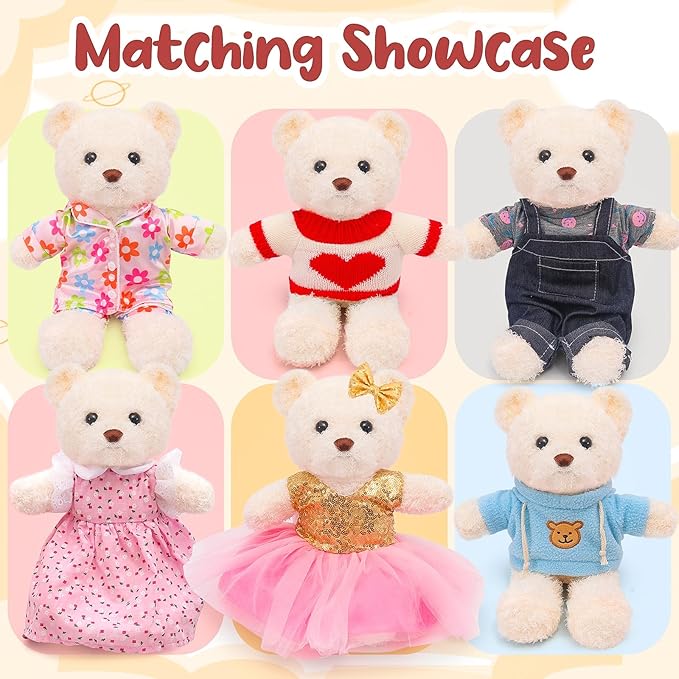 Build a Bear Clothes Outfit, Fit Most 12-16 Inch Bears Stuffed Clothes Pajamas Plushy for Stuffed