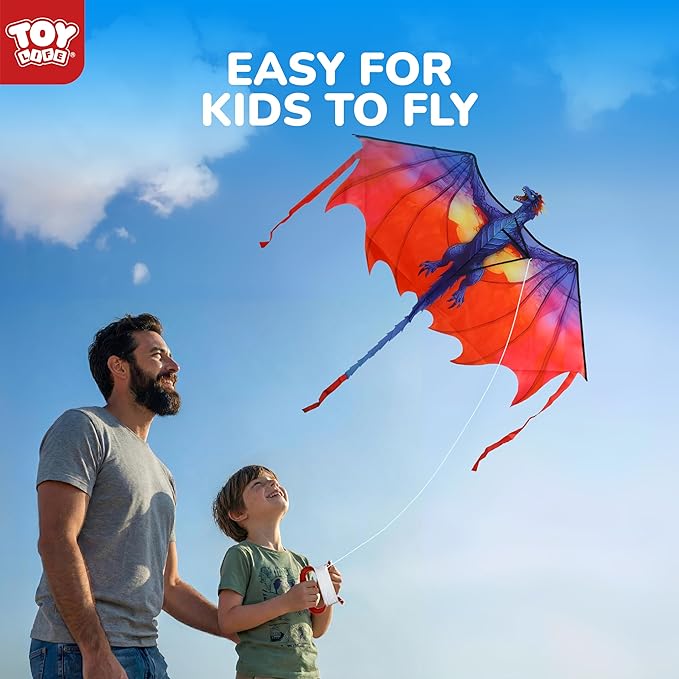 TOY Life 55.9'' Kites Easy to Fly for Kids Adults with 328.1 FT String, Beach Kite Outdoor Game Outside Toys Activity, Beach Toys for Kids, Gift for Boys Ages 4-8