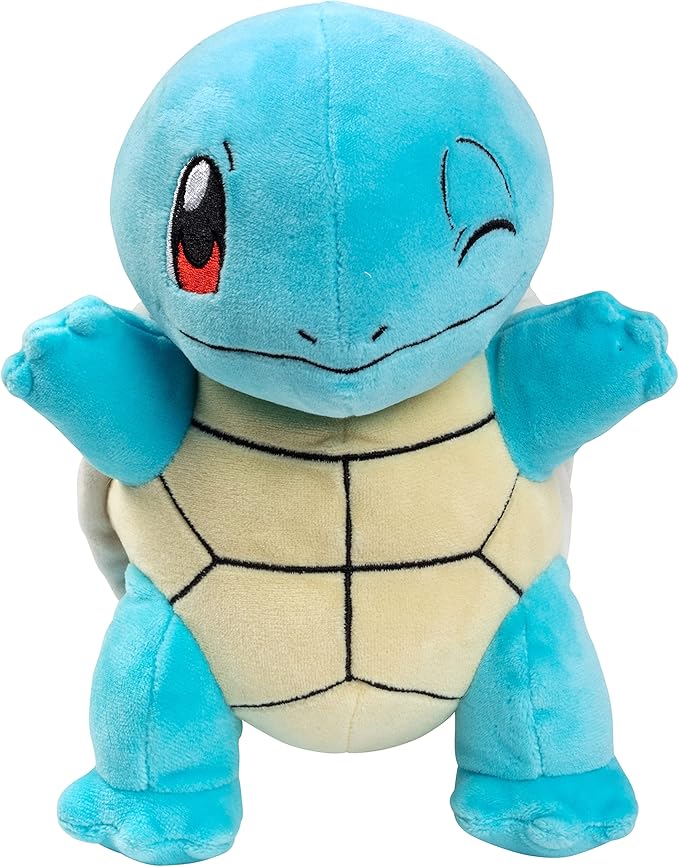 Pokemon 8" Pikachu & Squirtle Plush 2-Pack - Generation 1 Starter - Officially Licensed - Authentic Soft Stuffed Animal Toy Figures - Gift for Kids, Boys, Girls - 2+