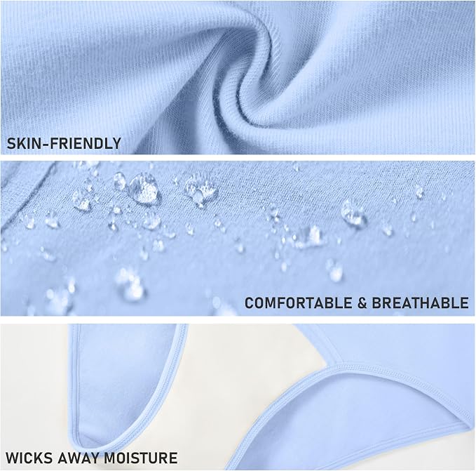 Battewa Quick Dry Incontinence Underwear for Women High Waisted Leak Proof Panties Washable Postpartum Bladder Control Cotton Briefs (Multicolor, X-Large, 5 Pack)