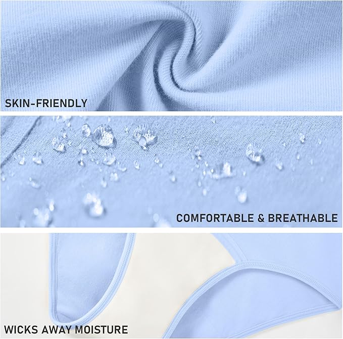 Battewa Quick Dry Incontinence Underwear for Women High Waisted Leak Proof Panties Washable Postpartum Bladder Control Cotton Briefs (Multicolor, Medium, 5 pack)