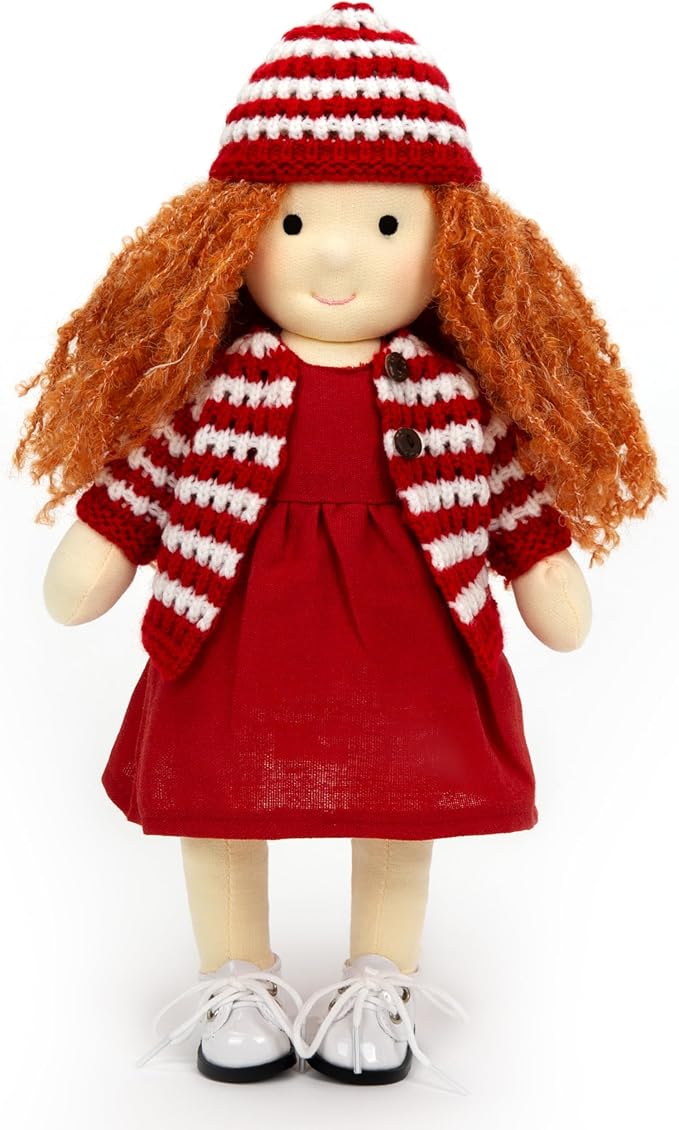 BlissfulPixie Quinn 12" Waldorf Doll - Handmade Rag Doll, Personalized Collectors Plush Doll for Kids Birthday Present