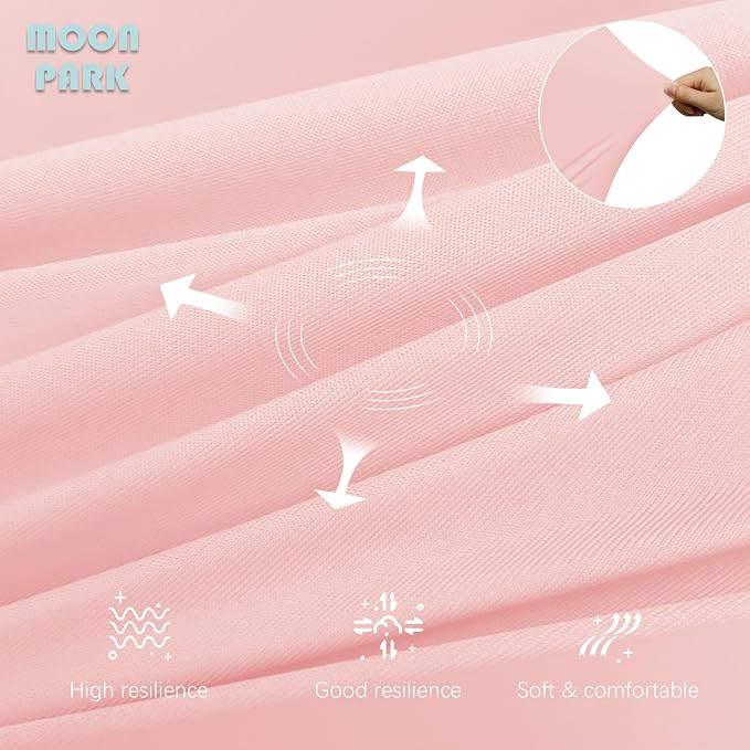 MOON PARK Pregnancy Pillows for Sleeping - U Shaped Full Body Maternity Pillow with Removable Cover - Support for Back, Legs, Belly, HIPS - 65 Inch - Pink - Cooling Cover