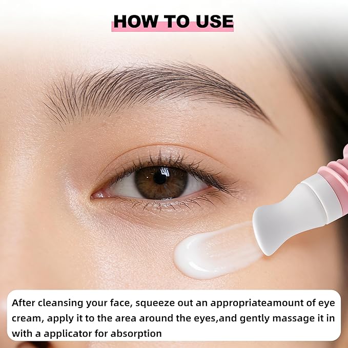 Hyaluronic Acid Firming Eye Cream, Daily Eye Treatment Cream, Unde Eye Cream for Dark Circles & Wrinkles, Anti-Aging & 24H Hydration, 0.5 oz