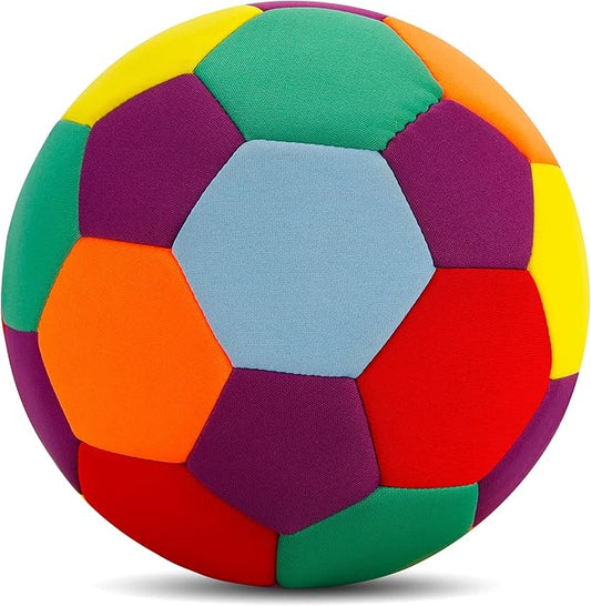 Multicolor Soft Indoor Soccer Ball for Toddlers, Size 4 – Safe Foam Ball for Kids to Kick and Play in The House