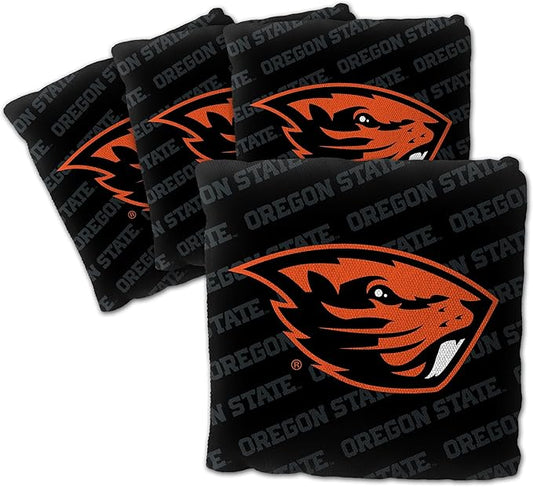 YouTheFan Officially-Licensed NCAA Set of 4 Cornhole Bags - All Weather Regulation 6” x 6” Size - 16oz Weight - Designed in USA