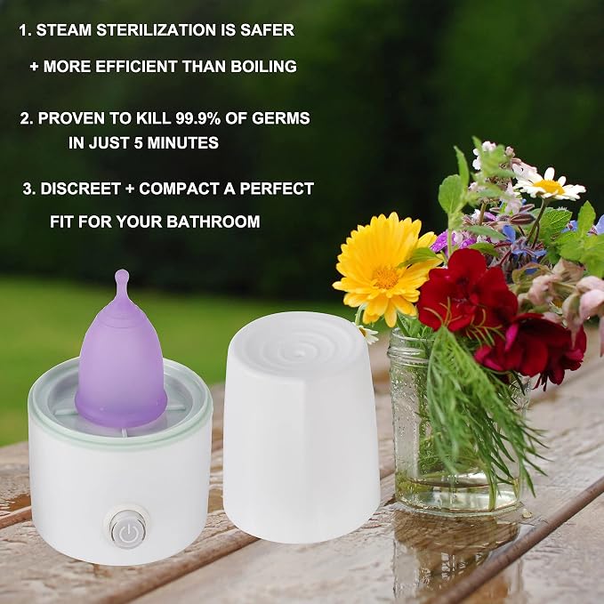 Menstrual Cups Steamer Machine High Temperature Wash Your Cup 99.9% Dirty 8 Minutes
