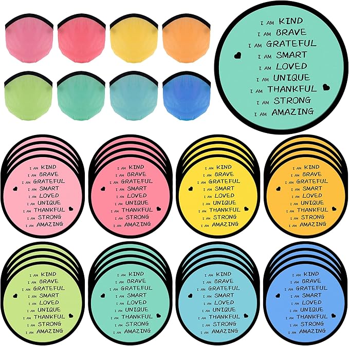 End of the Year Gifts for Students Bulk Foldable Flying Disc Fans Set with Stickers Bags, End of Year Student Gifts from Teacher Beach Fun Folding Pocket Hand Fans for Outdoor Activities Games