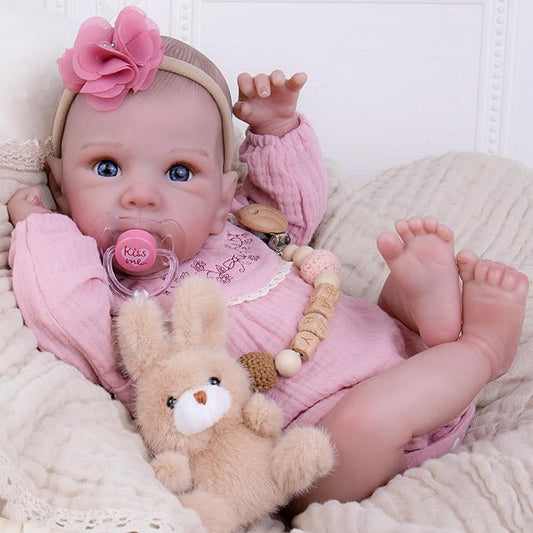 Milidool Reborn Baby Dolls - 20-inch Cute Soft Vinyl Realistic Baby Doll Real Life Baby Dolls with Complete Accessories Perfect for Cuddling, Playtime, and Gift Giving