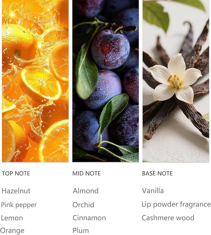 Vanilla Oil Essential Oils for Waterless Diffuser, Aroma Scent- Hazelnut, Citrus, Cinnamon, Plum& Cashmere Wood Fragrance Oil 120ml, Home, Hotel, Office and Car