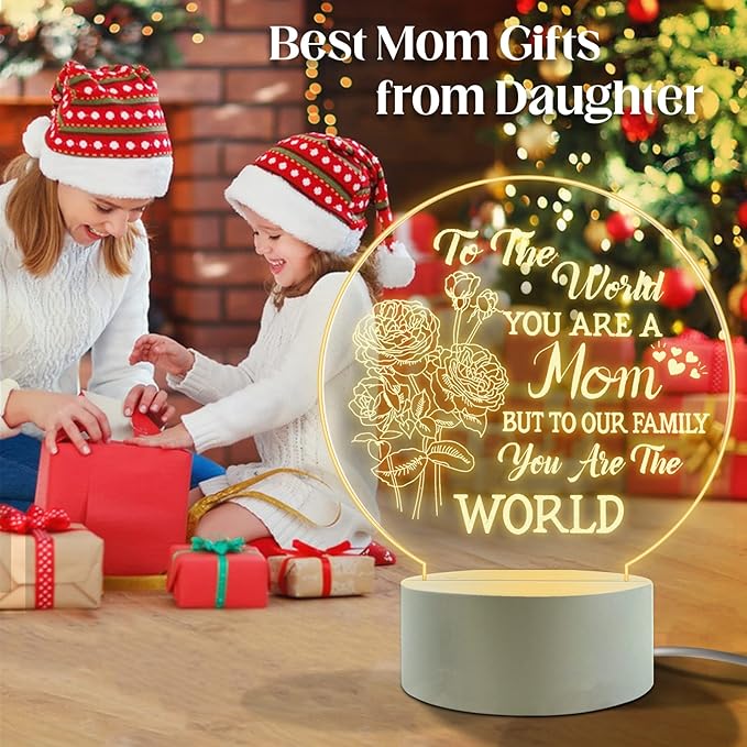 Mother's Gift - Best Mom Birthday Gifts from Daughter & Son, Night Light Room Decoration