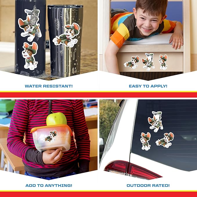 Paw Patrol Tracker Decals - Set of 3 Vinyl Stickers for Kids and Adults - Vinyl Decals for Laptop, Tumbler, Water Bottle, Vehicles - Nickelodeon Stickers